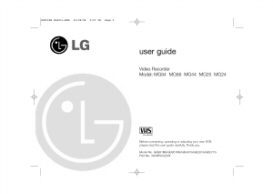 Manual LG MG66 Video recorder