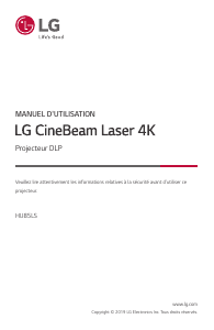 Mode d’emploi LG HU85LS Projecteur