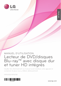 Mode d’emploi LG HR925D Lecteur de blu-ray