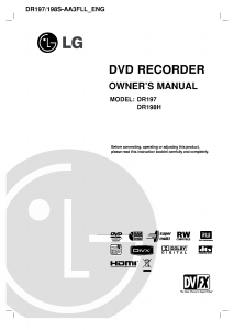 Bruksanvisning LG DR198S DVD spelare