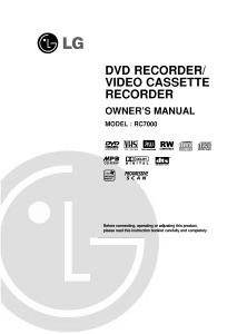 Bruksanvisning LG RC7812NSL DVD-Video Kombination