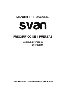 Bruksanvisning Svan SV4P189DK Kyl-frys