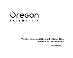 Manuale Oregon BAR 206A Stazione meteorologica