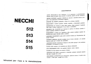 Manuale Necchi 512 Macchina per cucire