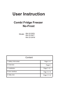 Manual Daewoo RN-331DPW Fridge-Freezer