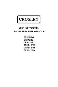 Bruksanvisning Crosley CRH12RW Kyl-frys