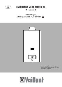 Handleiding Vaillant MAG Premium NL 24/2 XI R1 Geiser