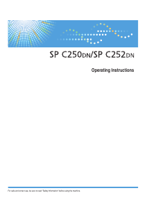 Manual Ricoh SP C252DN Printer