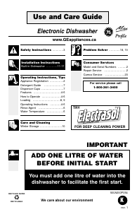 Manual GE PDW7812GWW Dishwasher