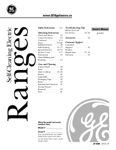Mode d’emploi GE JCS905SKSS Cuisinière