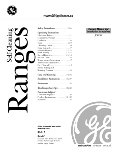 Mode d’emploi GE JCBP48WJWW Cuisinière