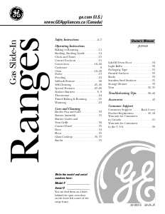 Mode d’emploi GE JGS968BEKBB Cuisinière
