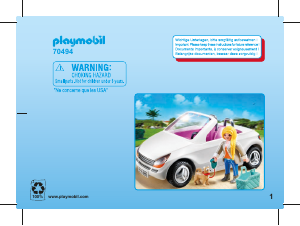 Mode d’emploi Playmobil set 70494 Modern House Décapotable avec femme et chiot