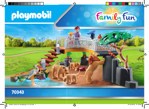Mode d’emploi Playmobil set 70343 Zoo Famille de lions avec végétation