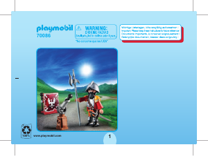 Manual de uso Playmobil set 70086 Easter Eggs Caballero con cañón