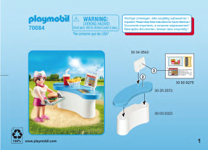 Manual de uso Playmobil set 70084 Easter Eggs Camarera con mostrador