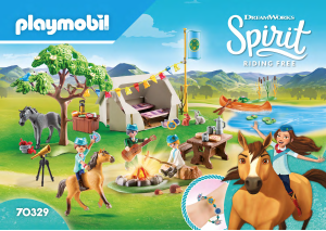 Manual Playmobil set 70329 Spirit Acampamento de verão