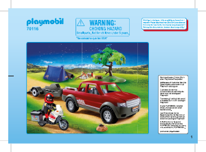 Bedienungsanleitung Playmobil set 70116 Outdoor Abenteuer pick-up