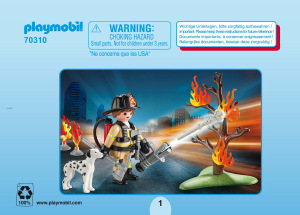 Manuale Playmobil set 70310 Rescue Valigetta vigili del fuoco