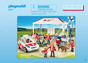 Bedienungsanleitung Playmobil set 9537 Rescue Deutches Rotes Kreuz Versorgunszelt