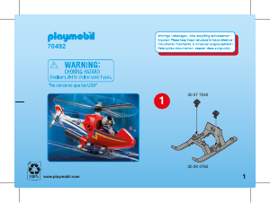 Handleiding Playmobil set 70492 Rescue Brandweerhelikopter