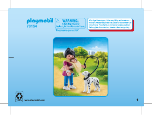 Bruksanvisning Playmobil set 70154 Special Mamma med baby och hund