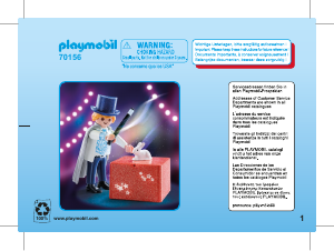 Mode d’emploi Playmobil set 70156 Special Magicien et boîte