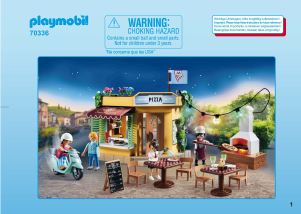 Manuale Playmobil set 70336 City Life Pizzeria con giardino