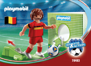 Manual Playmobil set 70483 Sports Jugador de futebol - bélgica