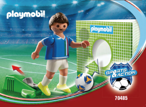 Manual Playmobil set 70485 Sports Jugador de futebol - itália