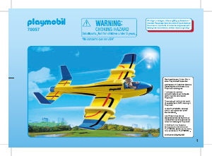 Bruksanvisning Playmobil set 70057 Action Kasta och glid-sjöflygplan