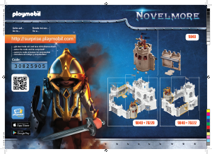 Handleiding Playmobil set 9840 Novelmore Uitbreiding toren voor de grote burcht van de novelmore ridders