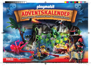 Handleiding Playmobil set 70322 Christmas Adventskalender schattenjacht in de piraten-inham