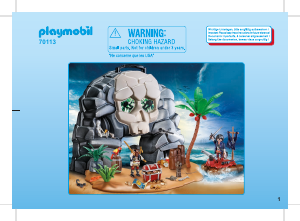 Bedienungsanleitung Playmobil set 70113 Pirates Pirat Insel