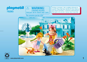 Handleiding Playmobil set 70293 Fairy Tales cadeauset prinses