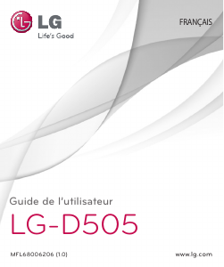 Mode d’emploi LG D505 Téléphone portable