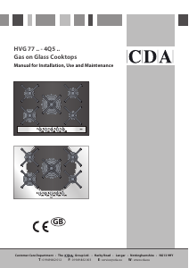 Handleiding CDA HVG77 Kookplaat