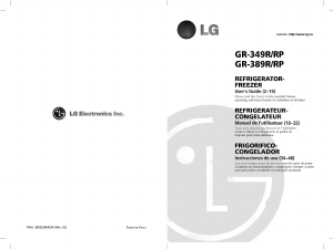 Bruksanvisning LG GC-389SQF Kyl-frys