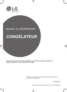 Mode d’emploi LG GF5237PZJZ1 Congélateur