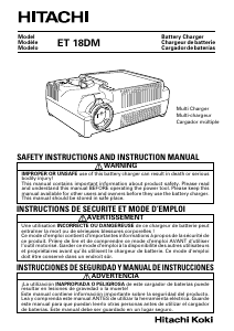 Bruksanvisning Hitachi ET 18DM Batteriladdare