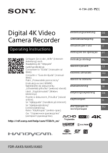 Bedienungsanleitung Sony FDR-AX43 Camcorder