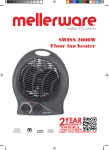 Manual de uso Mellerware 35200GT Calefactor