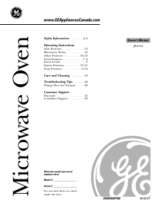 Manual GE JE2160WFC Microwave