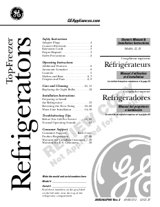 Manual GE PTS22SBMBS Fridge-Freezer