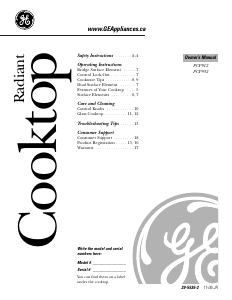 Mode d’emploi GE PCP932BMBB Table de cuisson