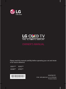 Handleiding LG 65EG960V OLED televisie