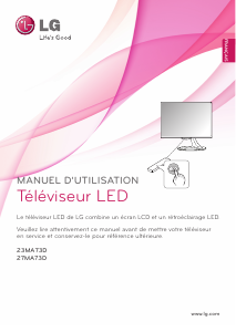 Mode d’emploi LG 23MA73D-PZ Téléviseur LED