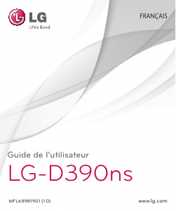 Mode d’emploi LG D390ns Téléphone portable