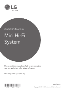 Handleiding LG CM4350 Stereoset