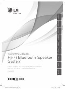 Handleiding LG CM2330 Stereoset